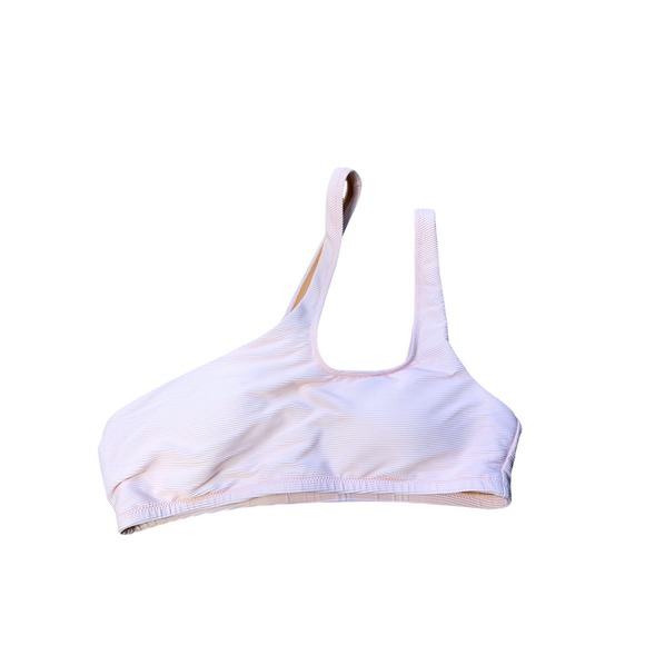 J.Crew Re-Imagined One Double Strap Ribbed Bikini Set Pale Pink Womens M NEW - Picture 2 of 12